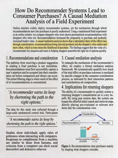 Recommender systems field experiment