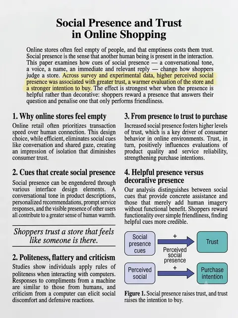 Social Presence + Trust